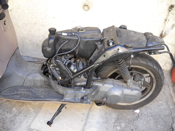 scooter démonté
